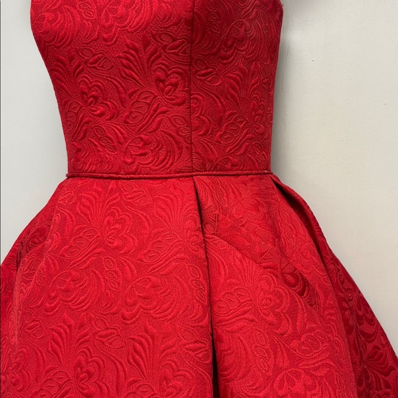 SOLD IN STORE ✨ Renaissance Collection Strapless Red Jacquard - Picture 2 of 14